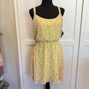 NWT BeBop Yellow Floral Dress M